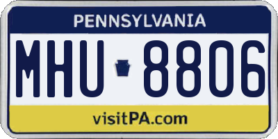 PA license plate MHU8806