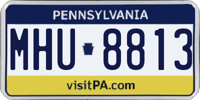 PA license plate MHU8813