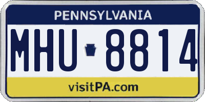 PA license plate MHU8814