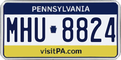 PA license plate MHU8824