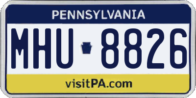 PA license plate MHU8826