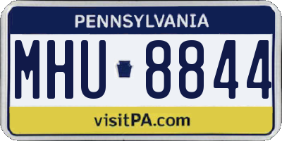 PA license plate MHU8844