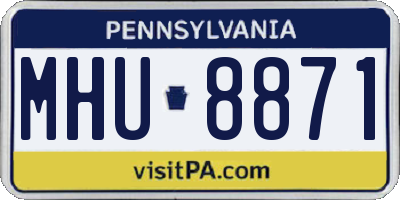 PA license plate MHU8871
