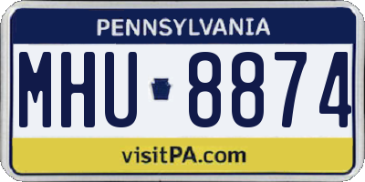 PA license plate MHU8874