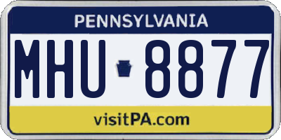 PA license plate MHU8877