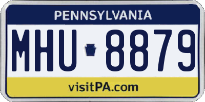 PA license plate MHU8879