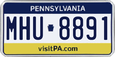 PA license plate MHU8891