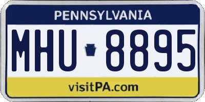 PA license plate MHU8895