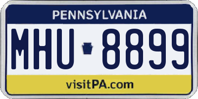 PA license plate MHU8899