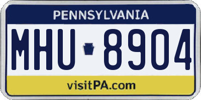 PA license plate MHU8904