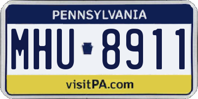 PA license plate MHU8911