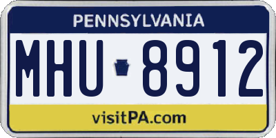 PA license plate MHU8912