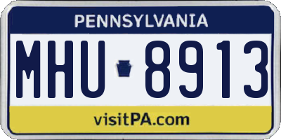 PA license plate MHU8913