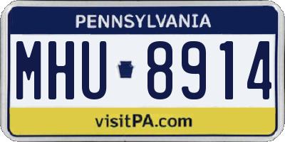 PA license plate MHU8914