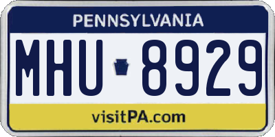PA license plate MHU8929