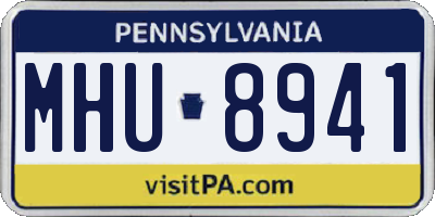 PA license plate MHU8941