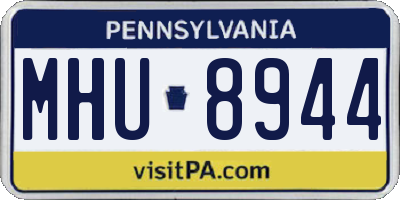 PA license plate MHU8944