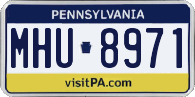 PA license plate MHU8971