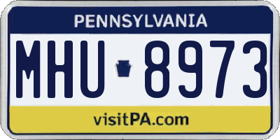 PA license plate MHU8973