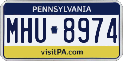 PA license plate MHU8974