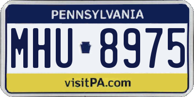 PA license plate MHU8975