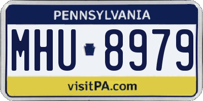 PA license plate MHU8979