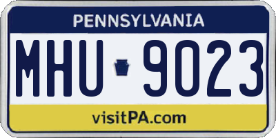 PA license plate MHU9023