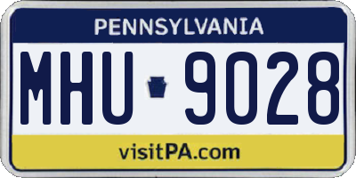 PA license plate MHU9028