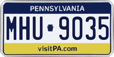 PA license plate MHU9035