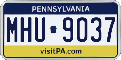 PA license plate MHU9037