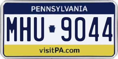 PA license plate MHU9044