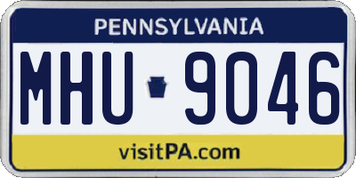 PA license plate MHU9046