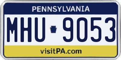 PA license plate MHU9053