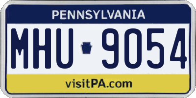 PA license plate MHU9054