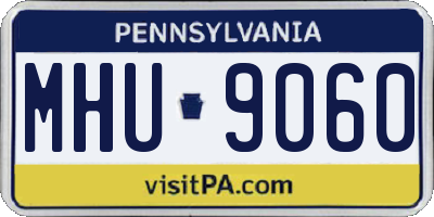 PA license plate MHU9060