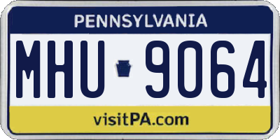 PA license plate MHU9064
