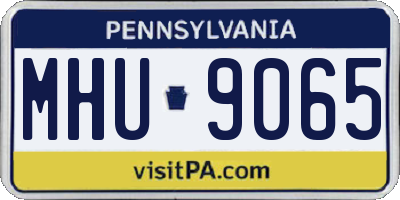 PA license plate MHU9065
