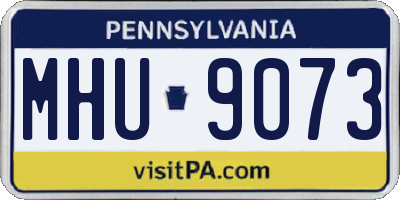 PA license plate MHU9073