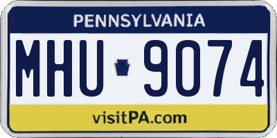 PA license plate MHU9074