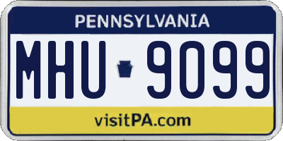 PA license plate MHU9099