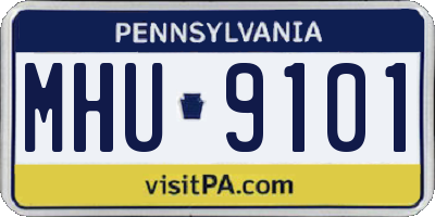 PA license plate MHU9101