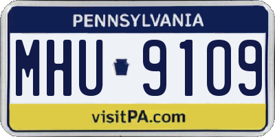 PA license plate MHU9109