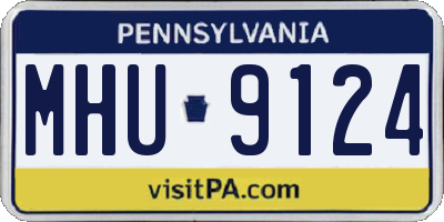 PA license plate MHU9124