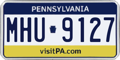 PA license plate MHU9127