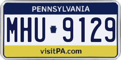 PA license plate MHU9129