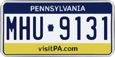 PA license plate MHU9131