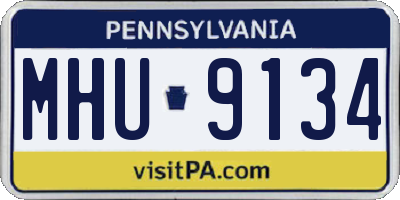 PA license plate MHU9134