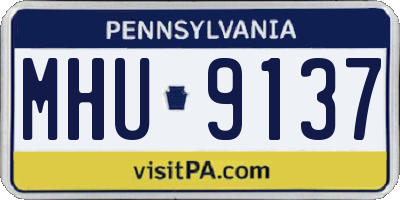 PA license plate MHU9137