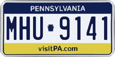 PA license plate MHU9141