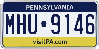 PA license plate MHU9146